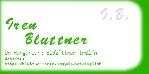 iren bluttner business card